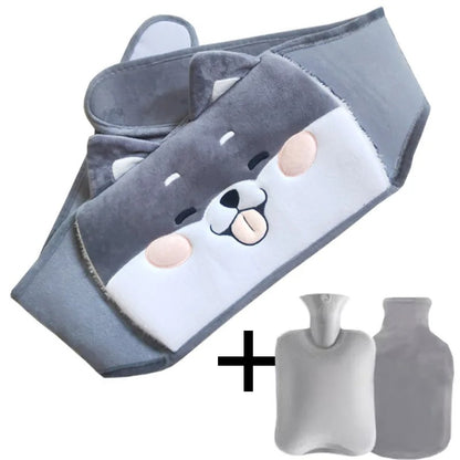 Abdominal Hot Water Bottle with Waist Belt