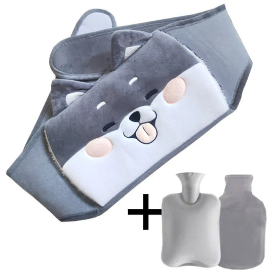 Abdominal Hot Water Bottle with Waist Belt